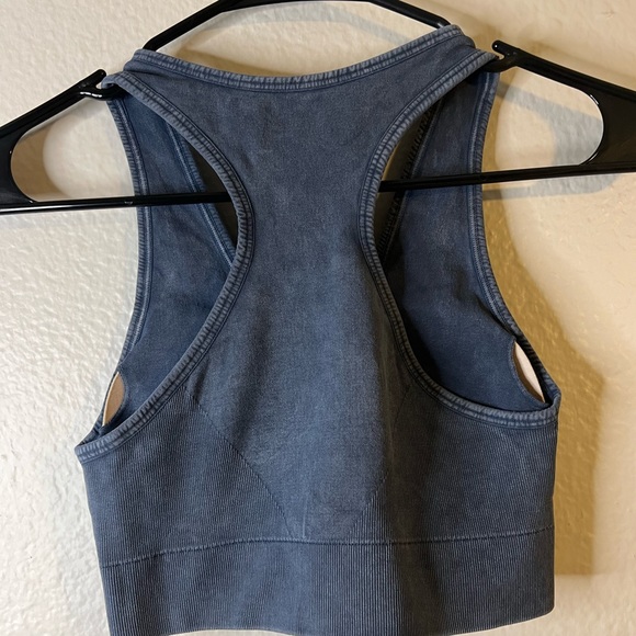 Bombshell Sportswear Marled Mineral Seamless Sports Bra NEW M Neptune - Picture 4 of 6